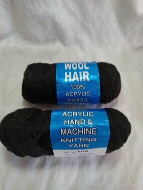 4X NEW Phentex/slipper and craft yarn/Brazil whool hair 2Xgreen 2Xblack